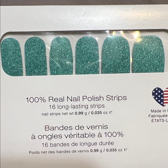 Color Street Glittering Teal Press-On Nails - Picture 2 of 3